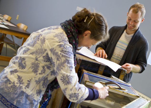 Image of students working on a project