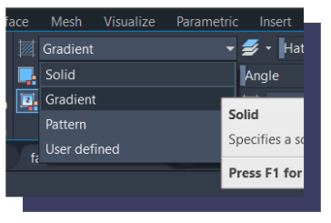 AutoCad Gradient Fill